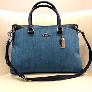 Denim coach bag